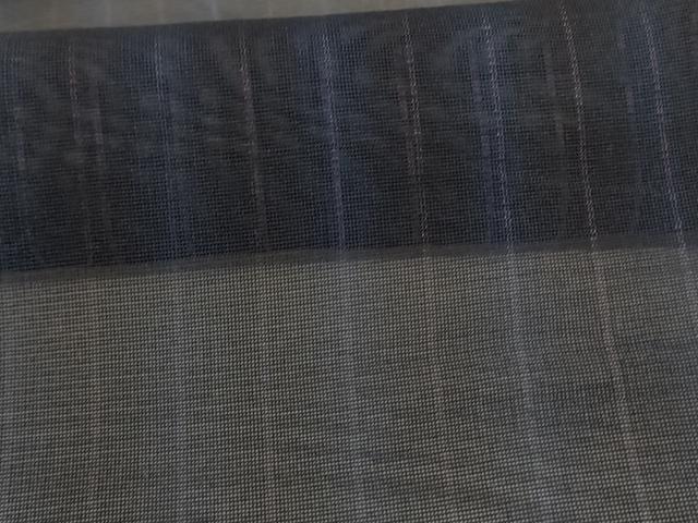 平和屋着物＊夏物 小紋 紗 縞 正絹 逸品 AABA6594jd