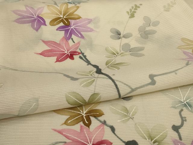 平和屋着物＊夏物 訪問着 絽 枝葉文 正絹 逸品 AABA6614jd