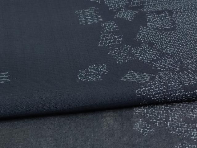 平和屋着物＊夏物 紗紬 幾何学文様 正絹 逸品 AABA6617jd