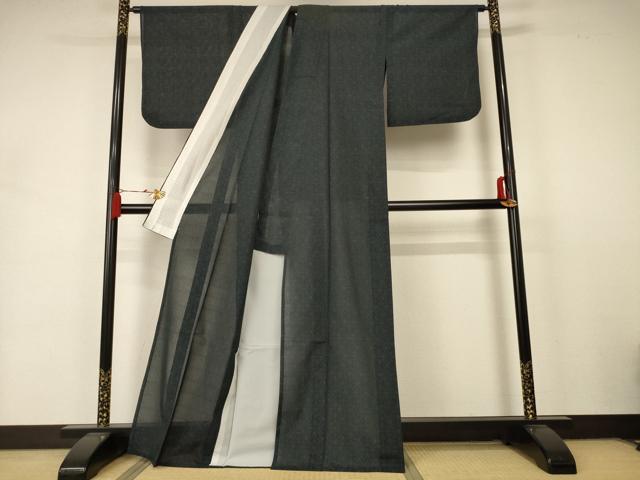 平和屋着物＊夏物　本場大島紬　夏大島　花菱文　正絹　逸品　AABA6618jd 平和屋着物＊夏物 本場大島紬 夏大島 花菱文 正絹 逸品 AABA6618jd