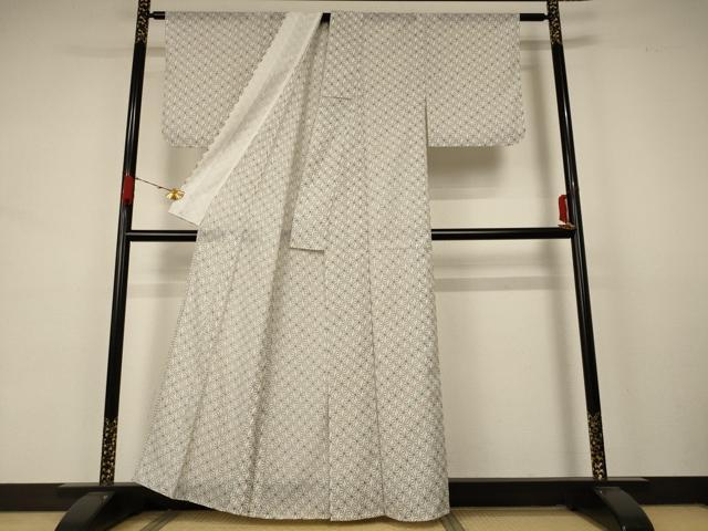 平和屋着物＊夏物　小紋　絽　麻の葉文様　洗える着物　AABA6628jd 平和屋着物＊夏物 小紋 絽 麻の葉文様 洗える着物 AABA6628jdの通販は
