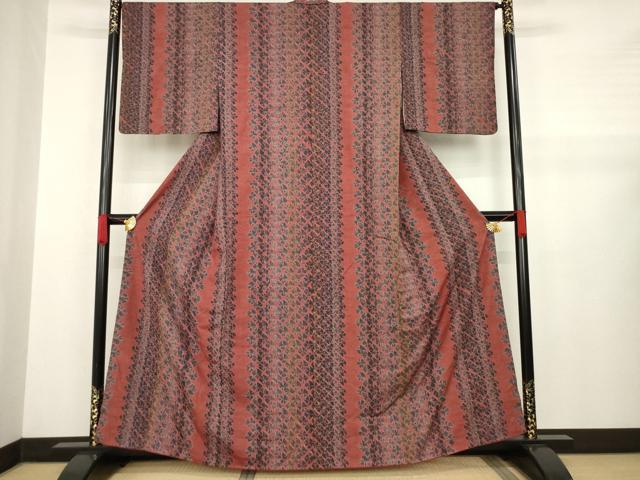 平和屋着物●上質な紬　絞り　鹿の子間道　やまと誂製　正絹　逸品　AABA6657ck 平和屋着物○上質な紬 絞り 鹿の子間道 やまと誂製 正絹 逸品