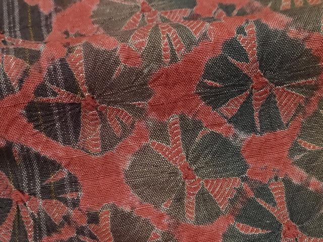 平和屋着物●上質な紬　絞り　鹿の子間道　やまと誂製　正絹　逸品　AABA6657ck 平和屋着物○上質な紬 絞り 鹿の子間道 やまと誂製 正絹 逸品