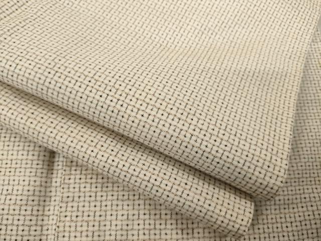 平和屋着物●本場大島紬　白大島　亀甲絣　正絹　逸品　AABA6658ck