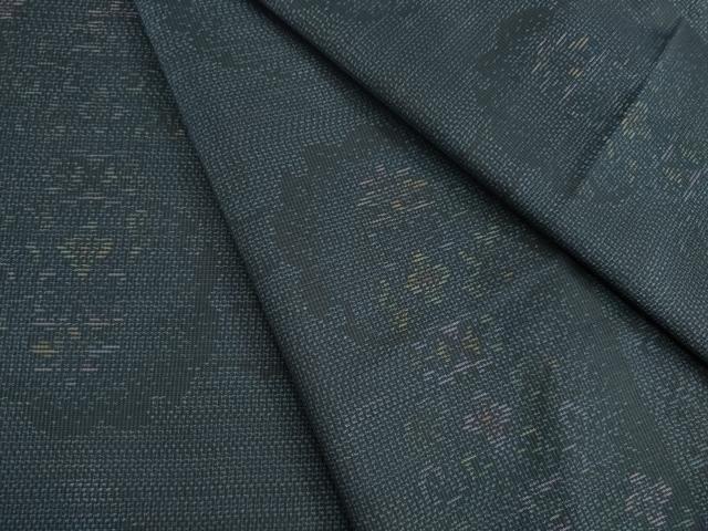 平和屋着物●本場大島紬　カタス7マルキ　雪輪花間道　正絹　逸品　AABA6686ck