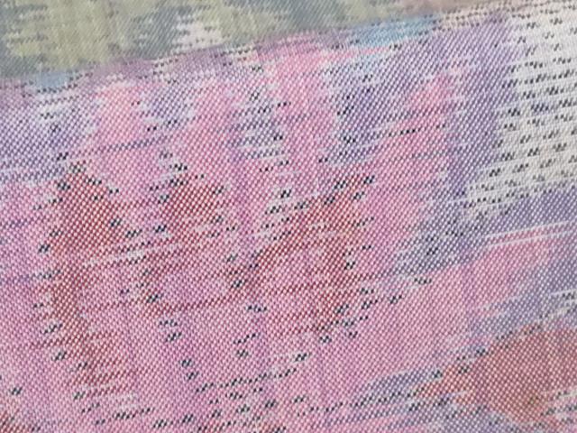 平和屋着物○本場大島紬 草花づくし 正絹 逸品 AABA6692ck