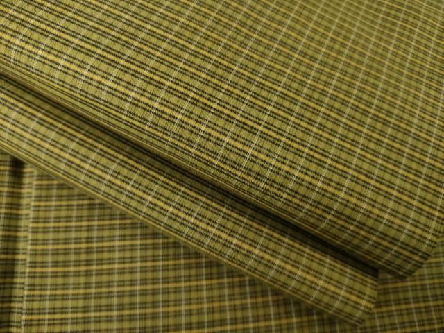 平和屋着物●男性　紬　格子　正絹　逸品　AABA6705ck