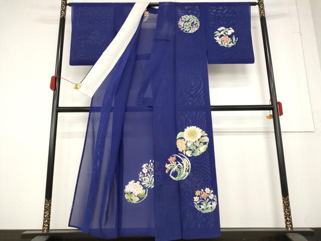 平和屋着物＊夏物　訪問着　絽　花丸文　正絹　逸品　AABA6823st_1