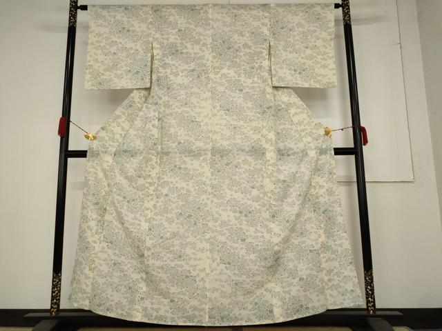 平和屋着物＊夏物　小紋　絽　草花文　高島屋扱い　正絹　逸品　AABA6830st 平和屋着物＊夏物 小紋 絽 草花文 高島屋扱い 正絹 逸品 AABA6830st 小紋