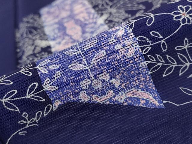 平和屋着物＊夏物　訪問着　絽　草花文　正絹　逸品　AABA6834st