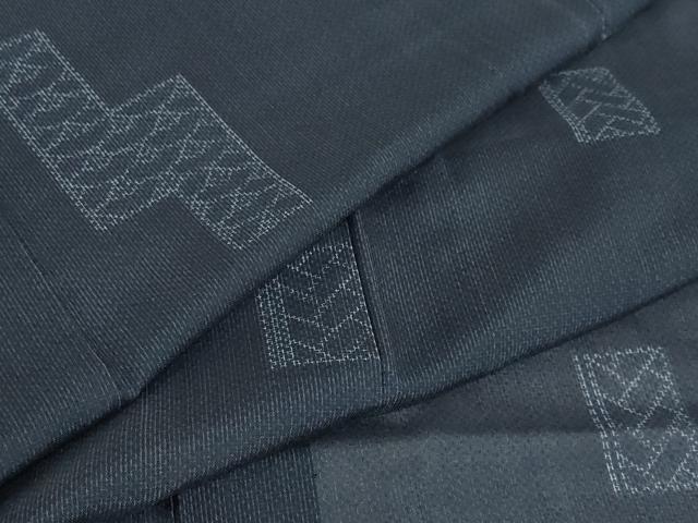 平和屋着物＊夏物　小紋　紗　吉祥文　AABA6852st