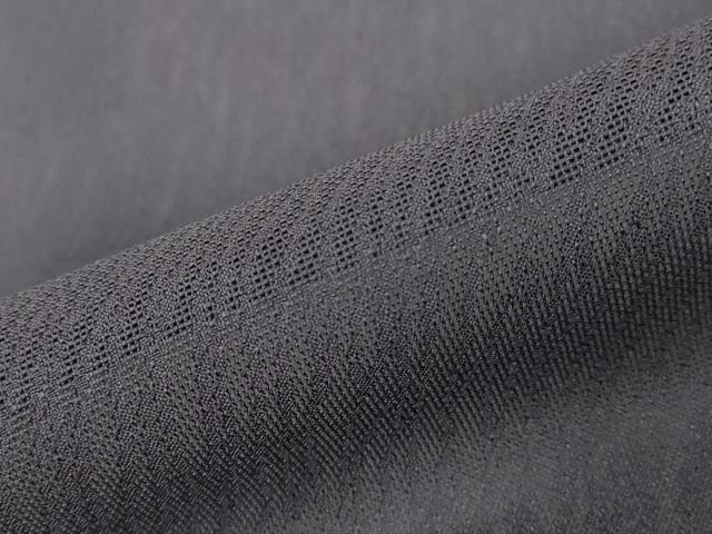 平和屋着物＊夏物 色無地 紗 濃鼠色 正絹 逸品 AABA6857st