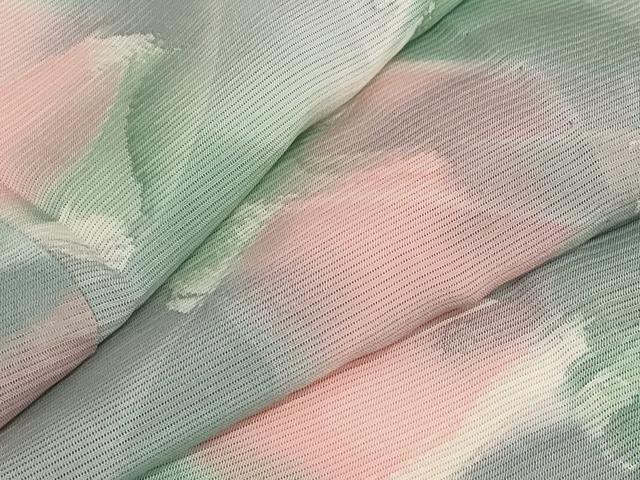 平和屋着物＊夏物　小紋　絽　霞文　暈し染め　正絹　逸品　AABA6858st
