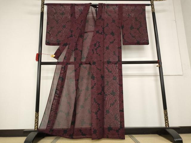 平和屋着物＊夏物 紗紬 花づくし 正絹 逸品 AABA6859st