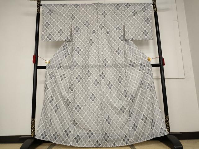 平和屋着物＊夏物　小紋　絽　花菱文　洗える着物　AABA6866st 平和屋着物＊夏物 小紋 絽 花菱文 洗える着物 AABA6866st