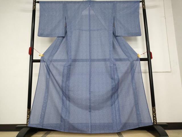 平和屋着物＊夏物 江戸小紋 絽 霰文 洗える着物 AABA6868st