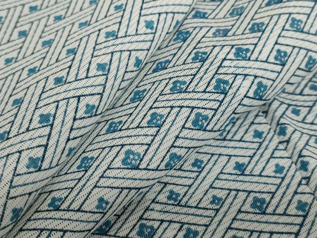 平和屋着物＊夏物　小紋　絽　網目花文　洗える着物　AABA6873st