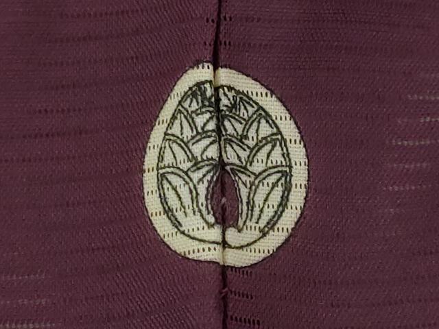 平和屋着物＊夏物 色無地 絽 暗紅色 洗える着物 AABA6875st 色無地