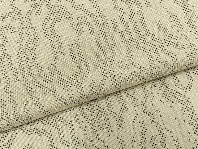 平和屋着物▽本場大島紬 白大島 単衣 7マルキ 抽象文様 正絹 逸品