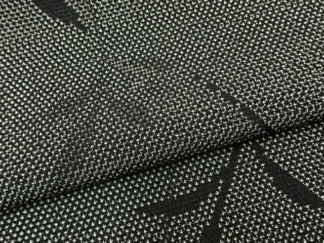 平和屋着物▽塩澤絣 単衣 唐草文 証紙付き 正絹 逸品 AABA7426fy