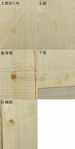 平和屋着物▽訪問着 単衣 紬地 刺繍 草花文 暈し染め