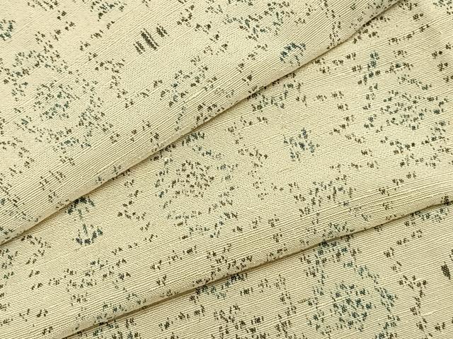 平和屋着物▽上質な紬　単衣　幾何学文様　正絹　逸品　AABA7447fy