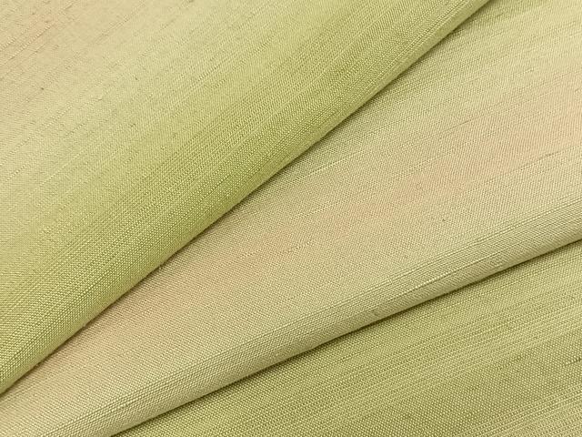 平和屋着物▽紅花紬　米沢　単衣　横段文　正絹　逸品　AABA7453fy