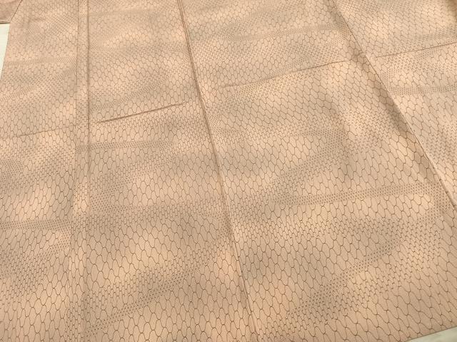 平和屋着物▽上質な小紋 単衣 幾何学文様 正絹 逸品 AABA7514fy 小紋