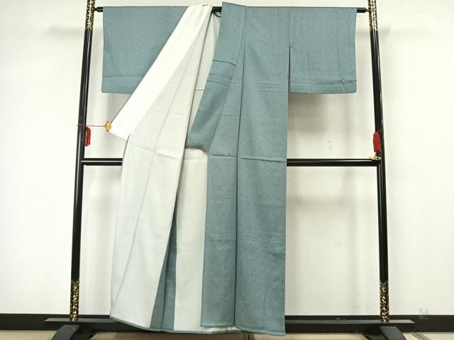 平和屋着物▽江戸小紋　単衣　万筋　青色×白色　正絹　逸品　AAAZ9587fy 平和屋着物▽江戸小紋 単衣 万筋 青色×白色 正絹 逸品 AAAZ9587fyの