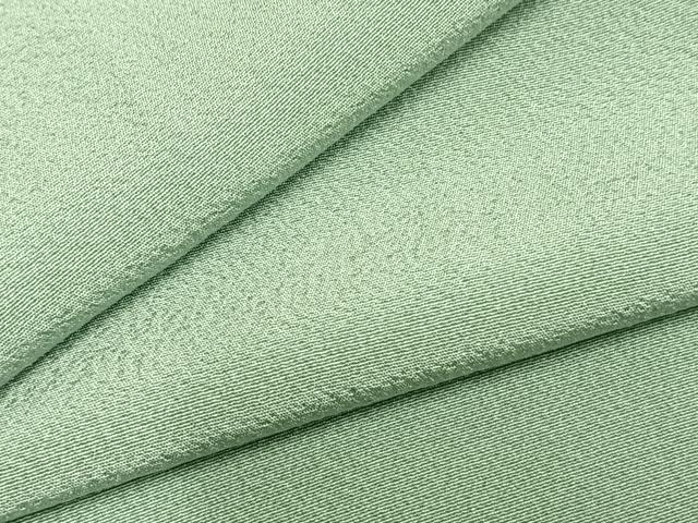 平和屋着物▽上質な色無地　単衣　薄萌葱色　正絹　逸品　AABA7540fy