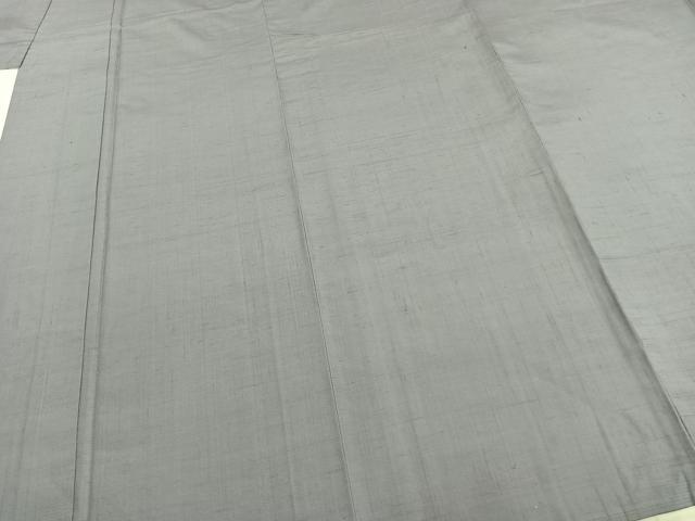 平和屋着物▽菅原工房　菅原結作　漢方染紬　色無地　単衣　生紬　草木染　薄色　反端付き　正絹　逸品　AABA7547fy 平和屋着物▽菅原工房 菅原結作 漢方染紬 色無地 単衣