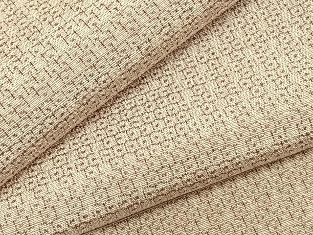 平和屋着物▽本塩沢　単衣　110亀甲　斜縞　正絹　逸品　AABA7560fy