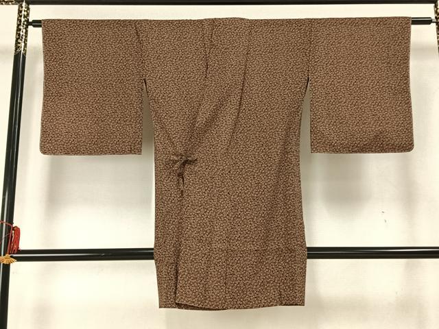 平和屋着物▽道中着　スリーシーズン　春夏秋　塵除け　幾何学文　ロング丈　正絹　逸品　AABA7600fy