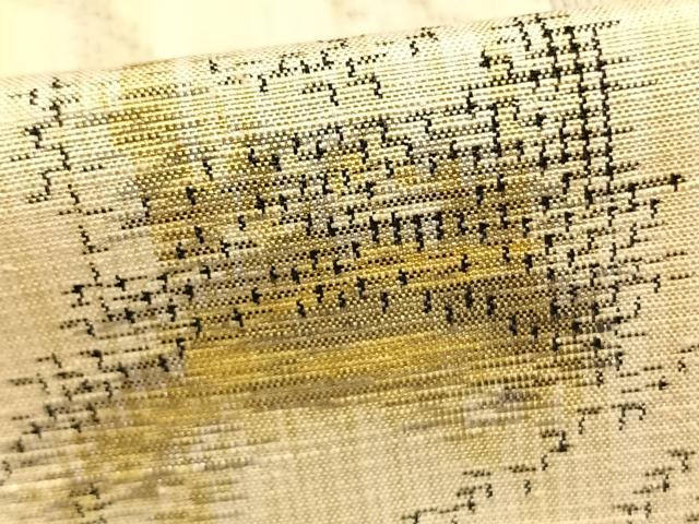 平和屋着物▽上質な紬 単衣 唐草文 正絹 逸品 AABA7615fy