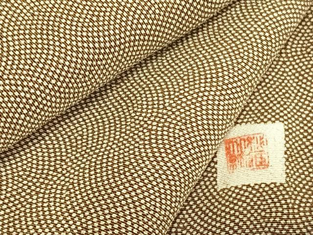 平和屋着物▽江戸小紋　単衣　作家物　立涌文　正絹　逸品　AABA7646fy