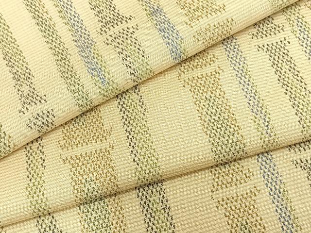 平和屋着物▽本場大島紬　単衣　竹　正絹　逸品　AABA7723fy