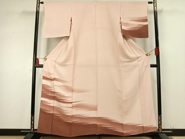 平和屋着物▽訪問着　単衣　霞文　正絹　逸品　AABA7758fy