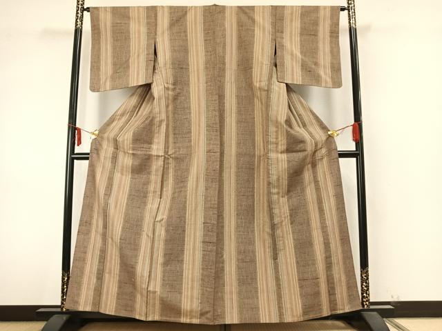 平和屋着物▽上質な紬 単衣 麻の葉文様 正絹 逸品 AAAS9660fy 【公式通販】
