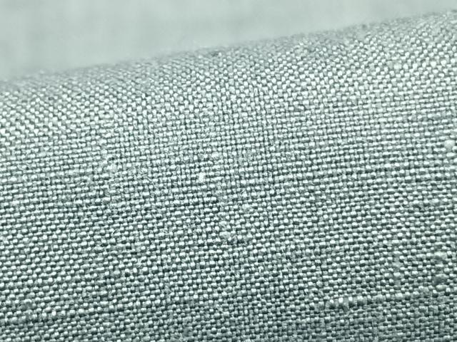 平和屋着物▽本場結城紬　重要無形文化財　単衣　色無地　浅縹色　正絹　逸品　AABA7774fy 平和屋着物▽本場結城紬 重要無形文化財 単衣 色無地 浅縹色