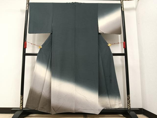 平和屋着物●京都印象派 友禅作家　橋本恵　訪問着　霞文　暈し染め　正絹　逸品　未使用　AABA7811ph