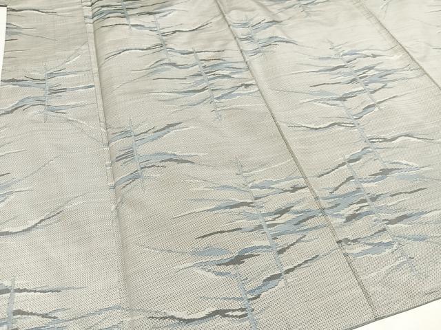 平和屋着物○本場大島紬 白大島 一元7マルキ 草木文 正絹 逸品