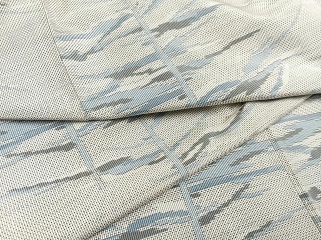 平和屋着物●本場大島紬　白大島　一元7マルキ　草木文　正絹　逸品　AABA7867ph