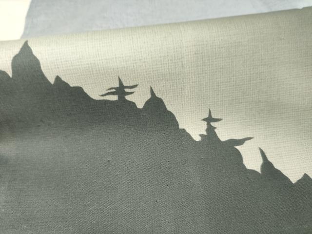 平和屋着物○本場染大島紬 訪問着 遠山風景文 暈し染め 正絹 逸品