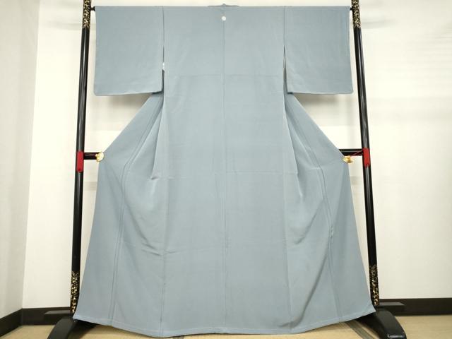 平和屋着物○上質な色無地 灰色 正絹 逸品 未使用 AABA7927ck 色無地