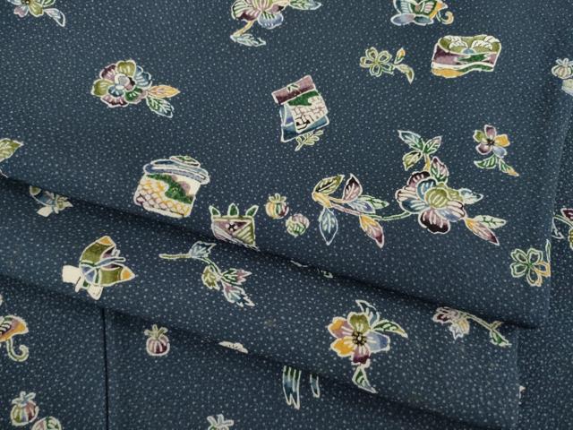 平和屋着物＊夏物 全通柄袋帯 流水籬文 銀糸 正絹 逸品 DAAX5721cm 袋帯