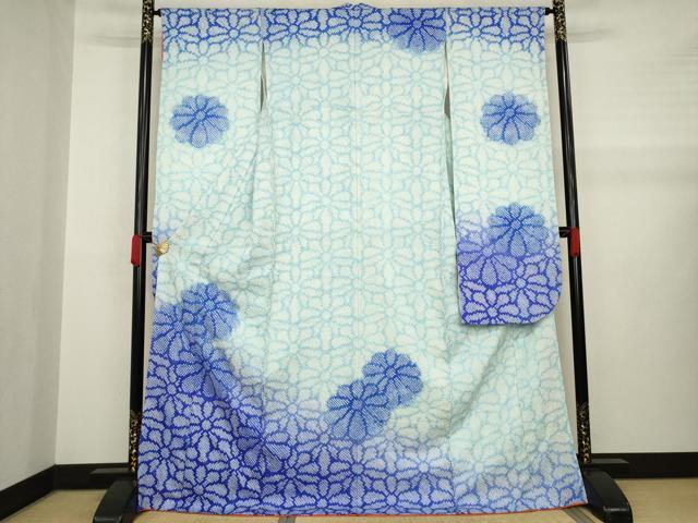 平和屋着物○豪華振袖 総絞り 花尽くし ロング丈 正絹 逸品 AABA7959ck