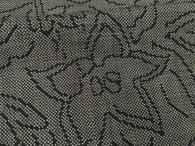 平和屋着物●本場大島紬　カタス9マルキ　草花文　正絹　逸品　AABA7971ck 平和屋着物○本場大島紬 カタス9マルキ 草花文 正絹 逸品 AABA7971ck