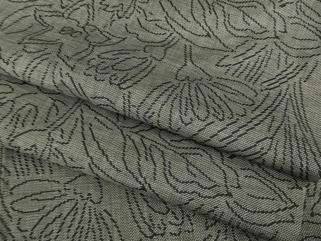 平和屋着物●本場大島紬　カタス9マルキ　草花文　正絹　逸品　AABA7971ck