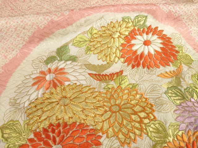 平和屋着物●豪華振袖　絞り　流水花丸文　正絹　逸品　AABA7973ck 平和屋着物○豪華振袖 絞り 流水花丸文 正絹 逸品 AABA7973ck