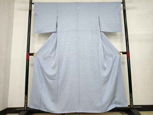 平和屋着物○上質な色無地 笹地紋 淡藤色 正絹 逸品 未